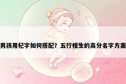 男孩用杞字如何搭配？五行相生的高分名字方案