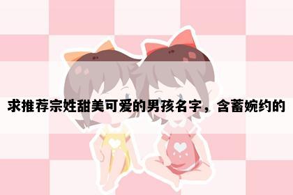 求推荐宗姓甜美可爱的男孩名字,含蓄婉约的