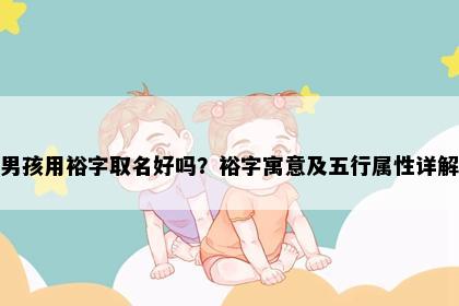 男孩用裕字取名好吗？裕字寓意及五行属性详解
