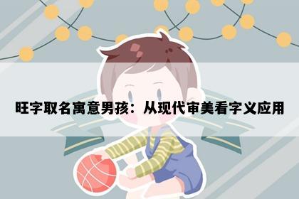 旺字取名寓意男孩：从现代审美看字义应用