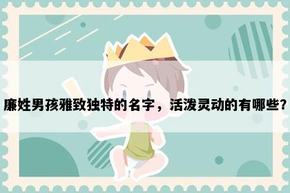 廉姓男孩雅致独特的名字，活泼灵动的有哪些？