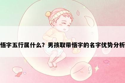 悟字五行属什么？男孩取带悟字的名字优势分析