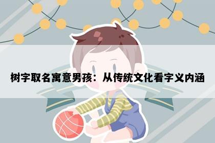 树字取名寓意男孩：从传统文化看字义内涵