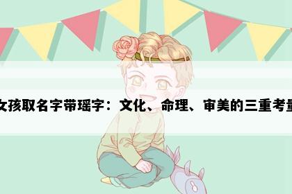 女孩取名字带瑶字：文化、命理、审美的三重考量