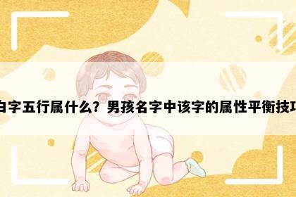 白字五行属什么？男孩名字中该字的属性平衡技巧