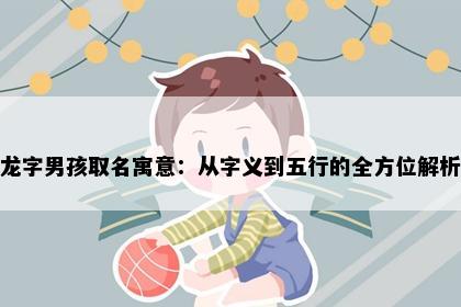 龙字男孩取名寓意：从字义到五行的全方位解析