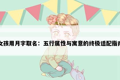 女孩用月字取名：五行属性与寓意的终极适配指南