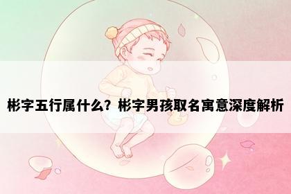 彬字五行属什么？彬字男孩取名寓意深度解析