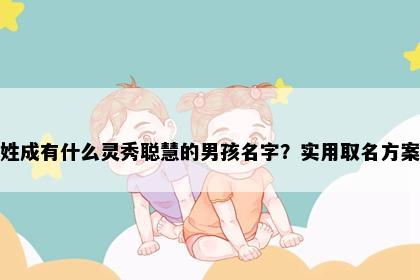 姓成有什么灵秀聪慧的男孩名字？实用取名方案