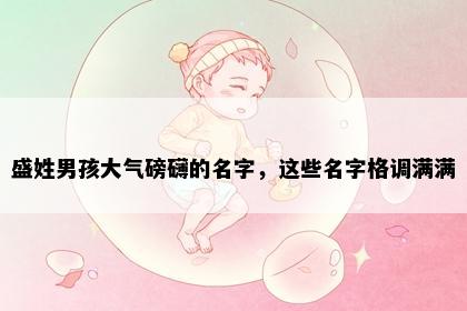 盛姓男孩大气磅礴的名字，这些名字格调满满