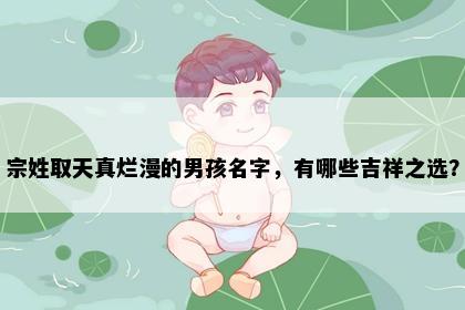 宗姓取天真烂漫的男孩名字，有哪些吉祥之选？