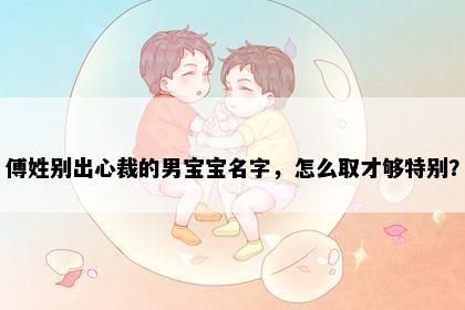 傅姓别出心裁的男宝宝名字，怎么取才够特别？