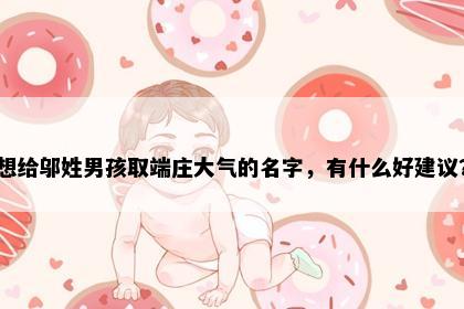 想给邬姓男孩取端庄大气的名字，有什么好建议？