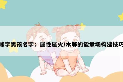 峰字男孩名字：属性属火/木等的能量场构建技巧