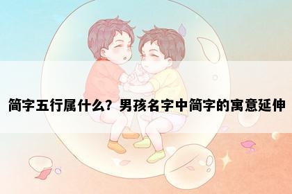 简字五行属什么？男孩名字中简字的寓意延伸