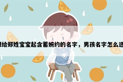 想给郑姓宝宝起含蓄婉约的名字，男孩名字怎么选？