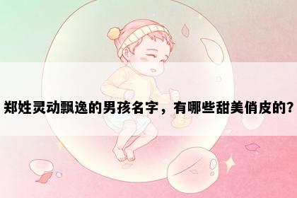 郑姓灵动飘逸的男孩名字，有哪些甜美俏皮的？