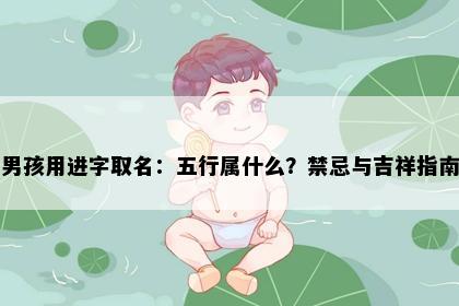 男孩用进字取名：五行属什么？禁忌与吉祥指南